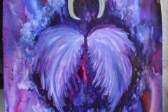 ''ARCHANGEL MICHAEL''. I am starting a new series called ''Archangels'' and this is my 1st work Archangel Michael. I have the closest bond with him so he is first in my list. I am a professional Lenormand card reader and I work with spiritual things and I work closely with some archangels and Ascended Masters. There're 15 archangels in total, I d not have with each and every of them a close connection, so not sure I will make all 15 paintings, but with the ones I hold the strongest connection - I will! These colous are not accidental. Each archangel has their own energies and colours so these are Archangel Michael's. Size 30x40 cm, close to A3, thick 300g watercolor paper. Watercolor + white gouache.' PRICE 120 euro + shipping